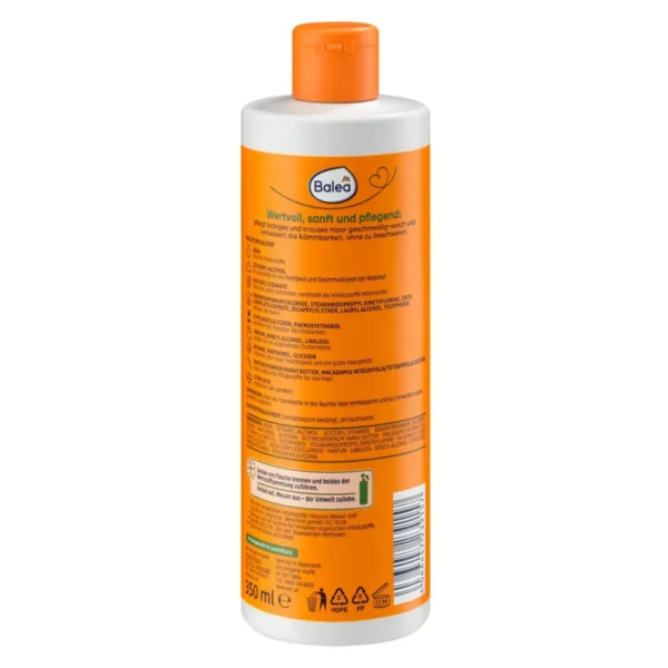 balea natural beauty apres-shampoo cheveux boucles 350ml