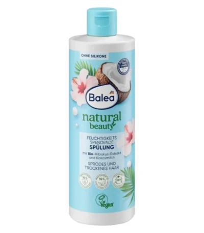 balea natural beauty apres-shampoing extrait d´hibiscus bio et lait de coco