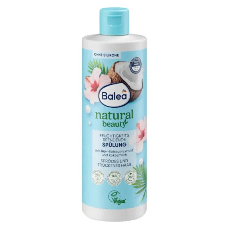 balea natural beauty apres-shampoing extrait d´hibiscus bio et lait de coco