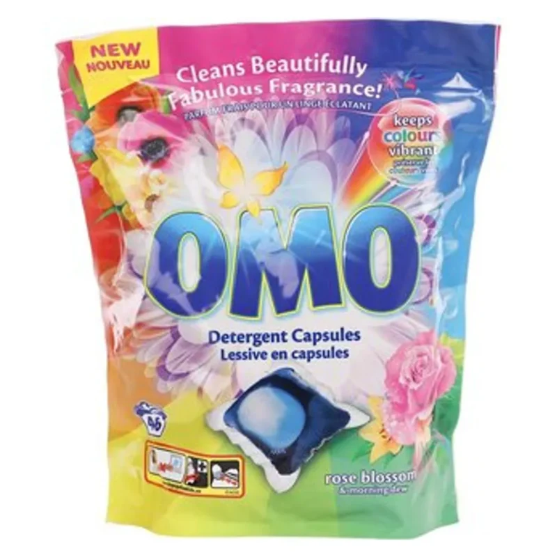 omo capsules lessive savon marseille & fleurs 42 capsules