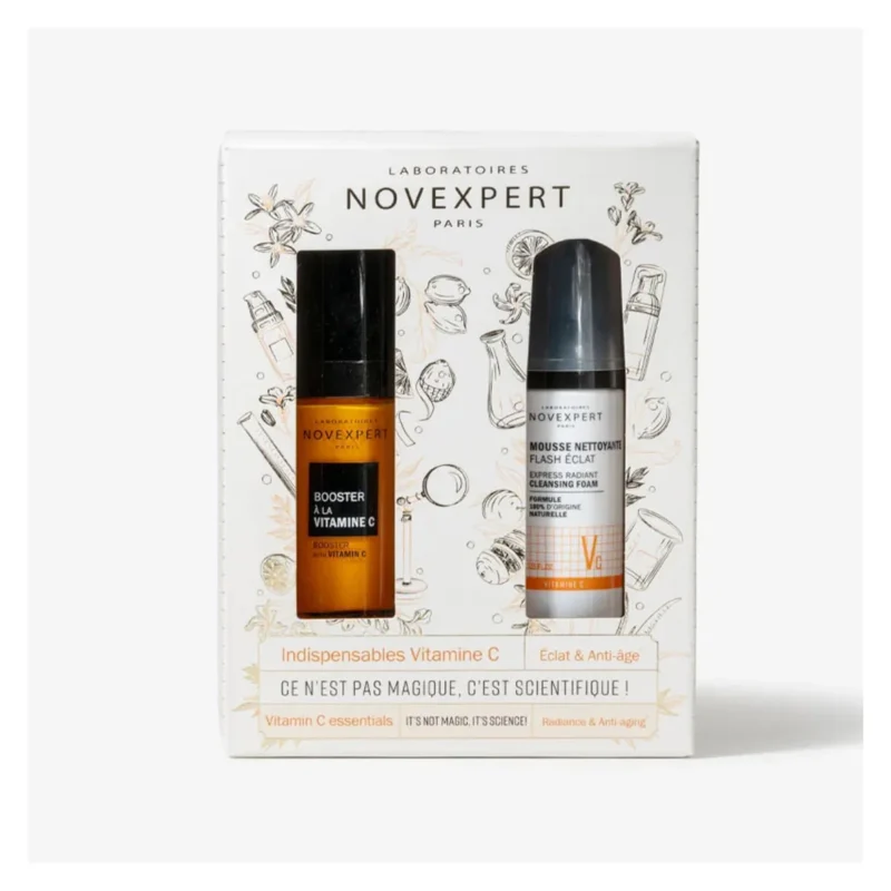 novexpert duo pack serum booster vit c + mini mousse