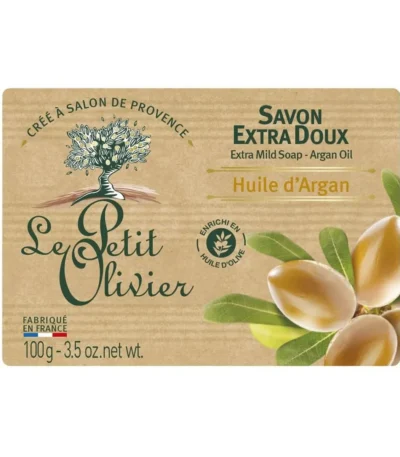 le petit olivier savon extra doux – huile dargane 100 g