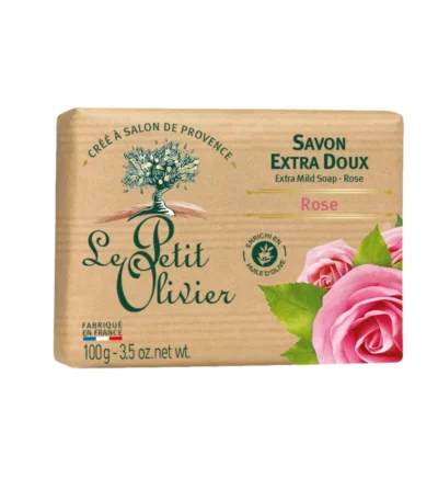 le petit olivier savon extra doux – rose 100 g