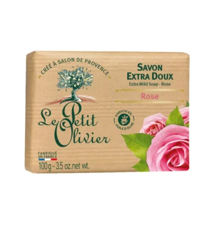 le petit olivier savon extra doux – rose 100 g