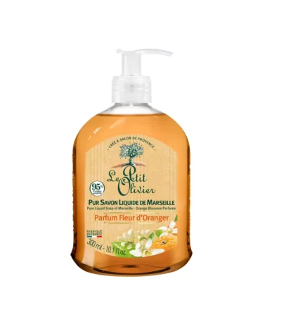 le petit olivier savon liquide marseille fleur d&rsquo;oranger 300 ml