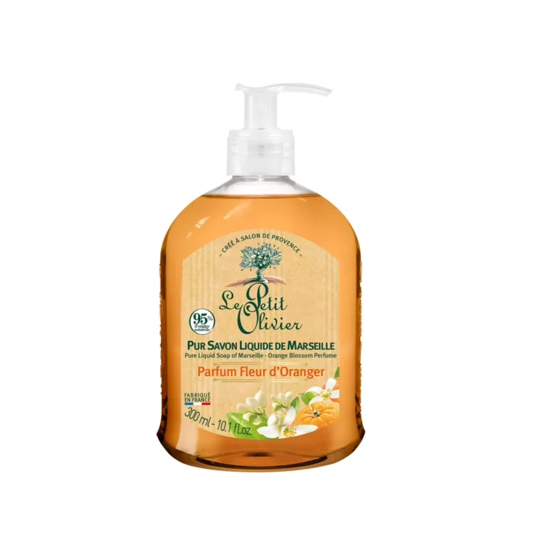 le petit olivier savon liquide marseille fleur d&rsquo;oranger 300 ml