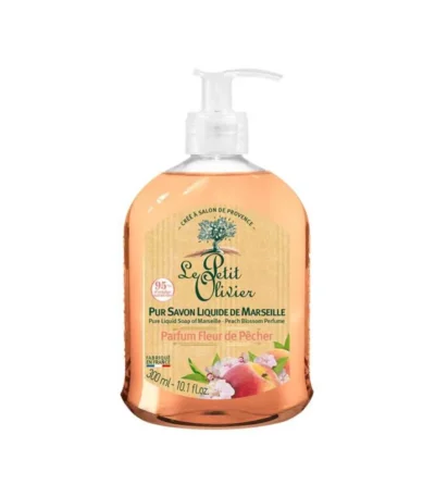 le petit olivier savon liquide marseille fleur de pecher 300 ml