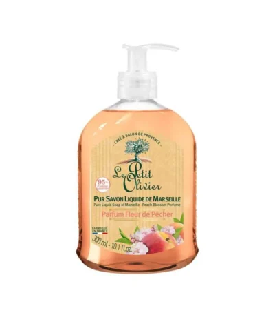 le petit olivier savon liquide marseille fleur de pecher 300 ml