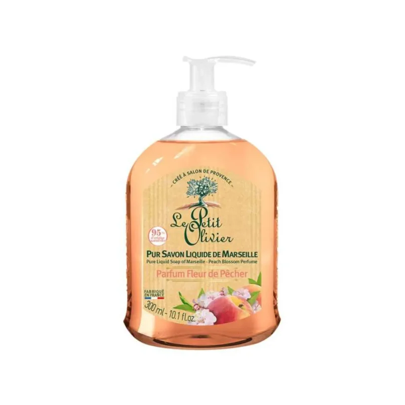 le petit olivier savon liquide marseille fleur de pecher 300 ml