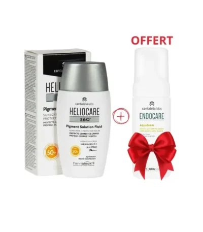 heliocare 360 pigment solution fluide 50 ml + endocare mousse