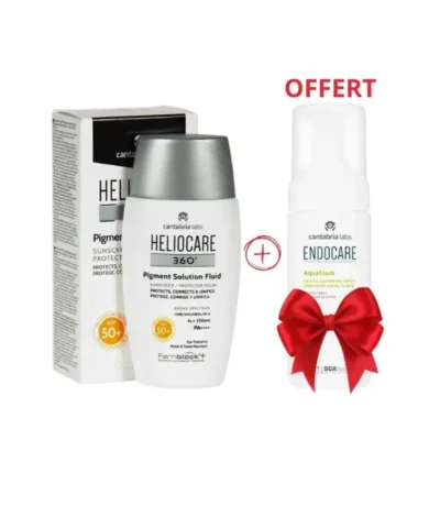 heliocare 360 pigment solution fluide 50 ml + endocare mousse