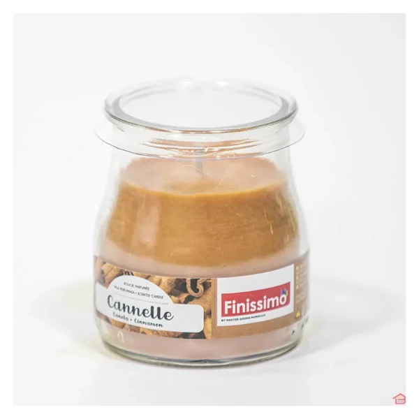 finissimo bougie parfumee vanille pot yaourt en verre