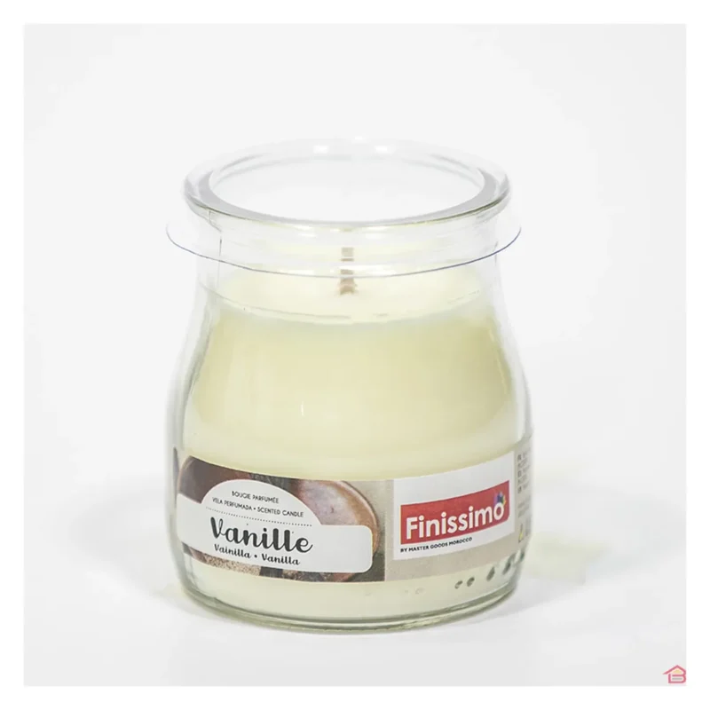 finissimo bougie parfumee vanille pot en verre
