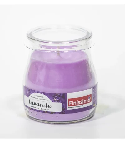 finissimo bougie parfumee lavande pot yaourt en verre