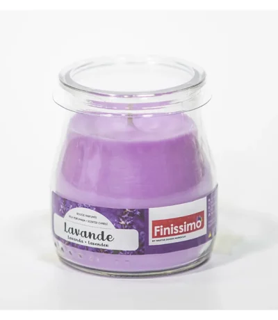 finissimo bougie parfumee lavande pot yaourt en verre