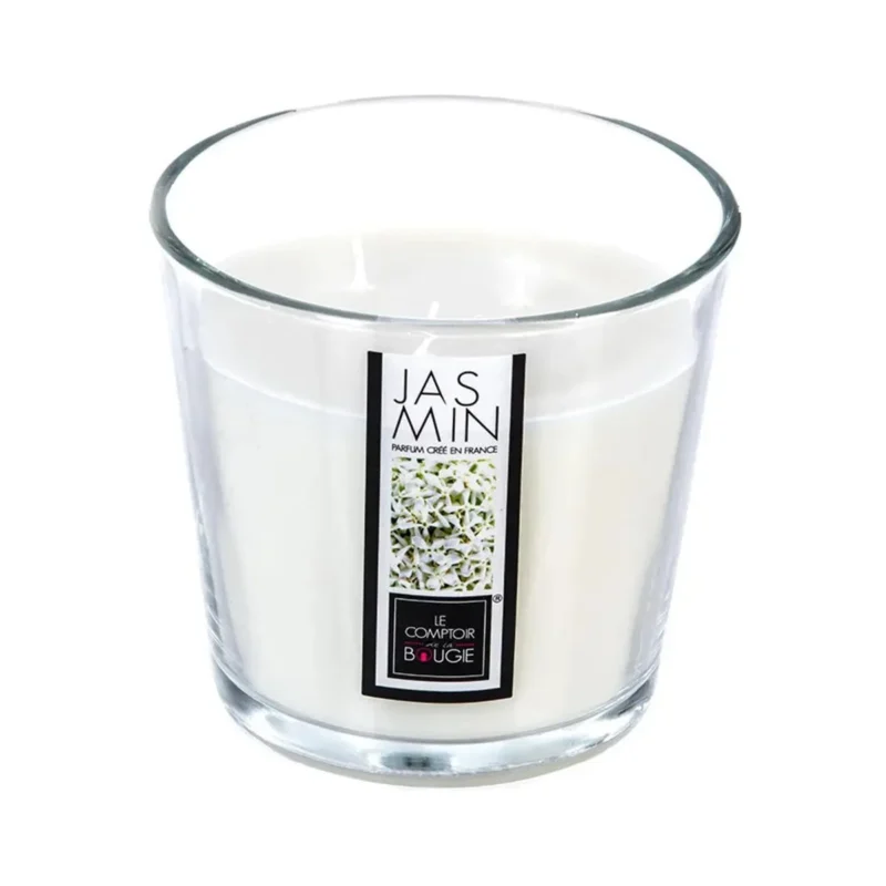 finissimo bougie parfumee jasmin pot yaourt en verre