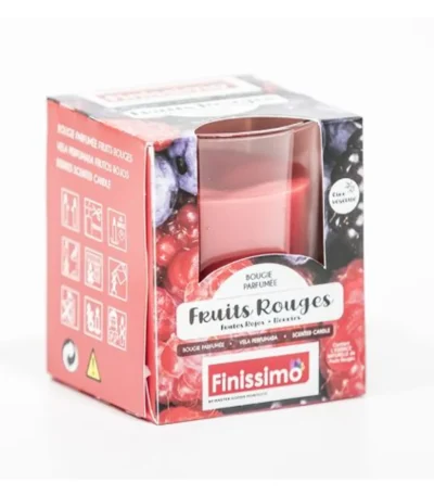 finissimo bougie fruit rouge verre