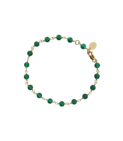 bracelert de fil vert agate