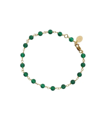 bracelert de fil vert agate