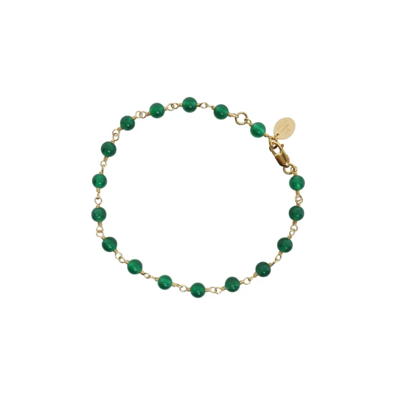 bracelert de fil vert agate