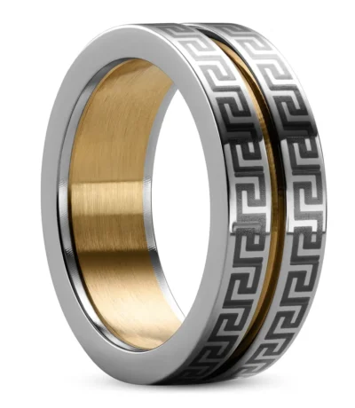 bague en acier inoxydable doree
