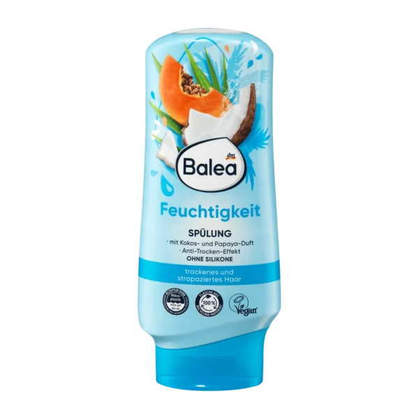 balea apres-shampooing hydratant coco et papaye – flacon bleu 300 ml