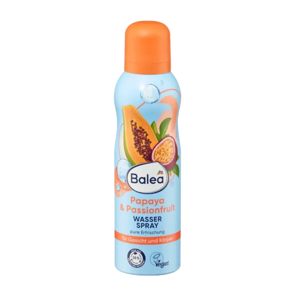 balea spray d’eau papaya & passionfruit – aerosol de 150 ml