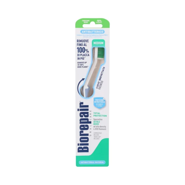 biorepair brosse a dents medium antibacterienne