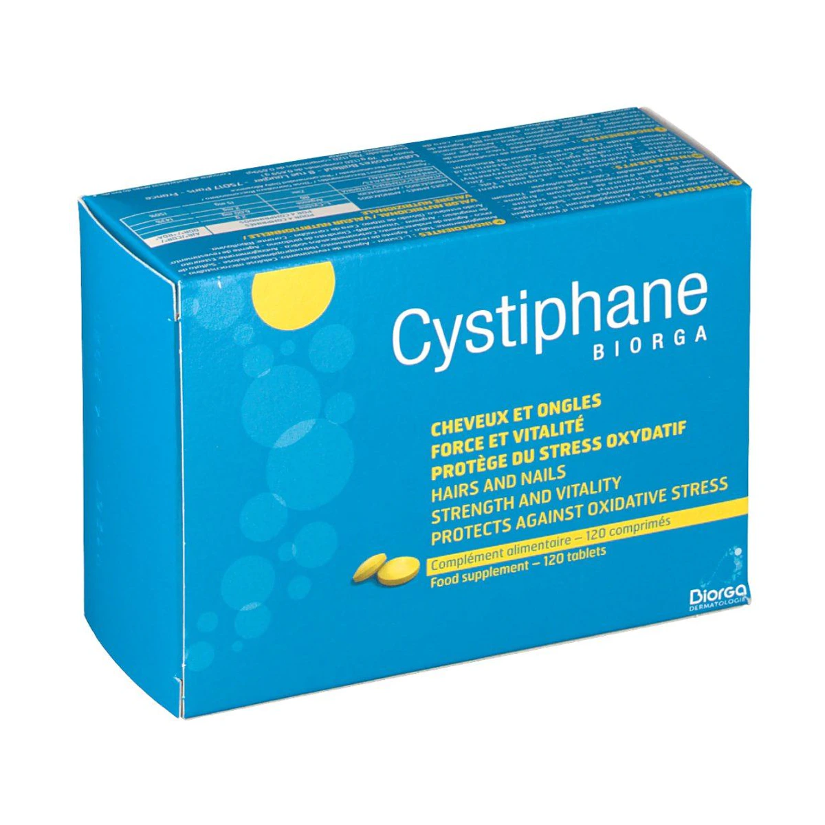 biorga cystiphane cheveux et ongles 120 comprimes