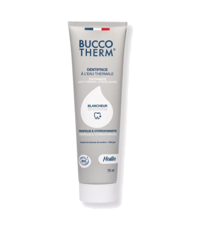 buccotherm dentifrice blancheur propolis et hydroxyapatite bio menthe 75 ml