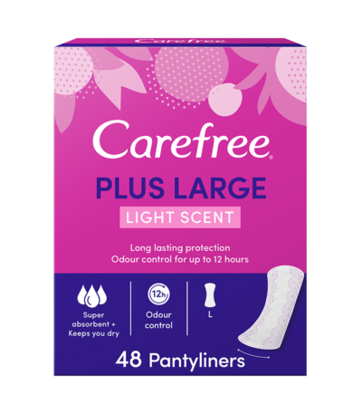 carefree plus large light scent 48 protege-slips