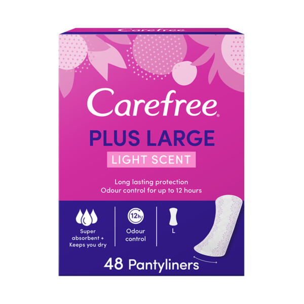 carefree plus large light scent 48 protege-slips