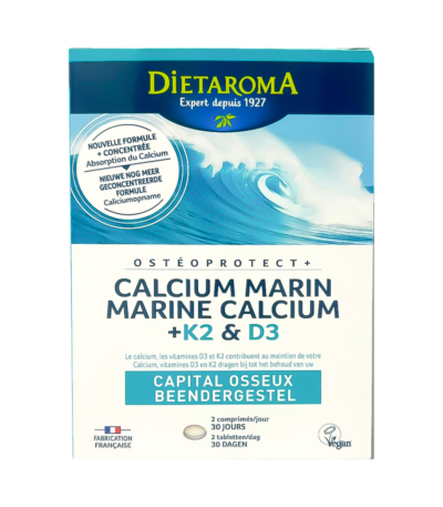 dietaroma calcium marin + k2 et d3 60 comprimes