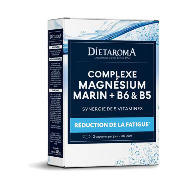 dietaroma complexe magnesium marin + b6 et b5 60 capsules