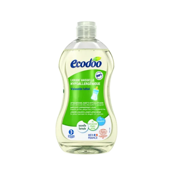 ecod liquide vaisselle bebe – flacon transparent de 500 ml
