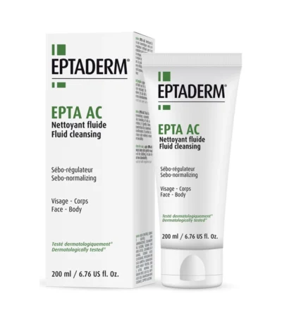 eptaderm epta ac nettoyant fluide sebo-regulateur 200 ml