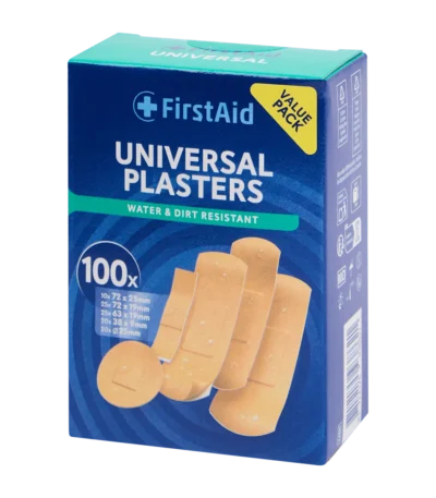 first aid pansements universels value pack – boite de 100 pansements