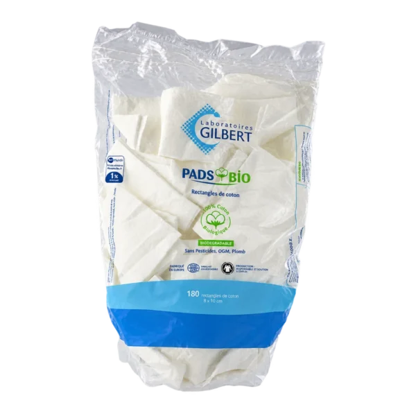 gilbert pads bio rectangles de coton 180