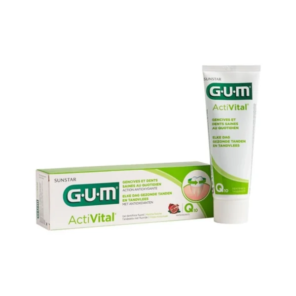 gum activital dentifrice 75 ml + brosse a dents technique medium