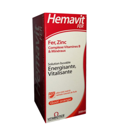 hemavit fer solution buvable gout orange 200 ml