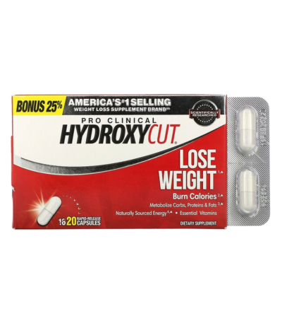 hydroxycut pro clinical 20 capsules a liberation rapide