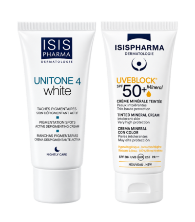 isispharma unitone 4 white creme + uvb 50 + mineral teintee