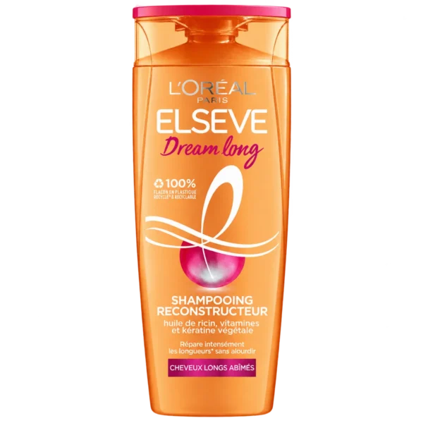 l'oreal paris elseve dream long shampooing reconstructeur – flacon orange 600 ml