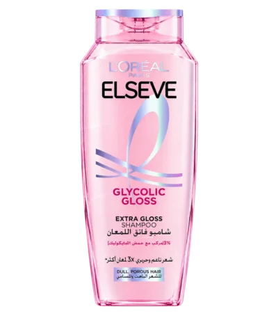 l'oreal paris elseve glycolic gloss shampooing – flacon rose 400 ml