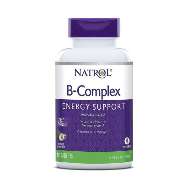 natrol b-complex energy support fast dissolve noix de coco 90 comprimes