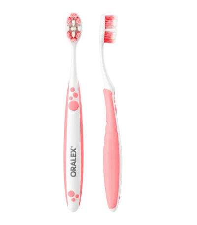 oralex brosse a dents sensitive precision – manche blanc et rose