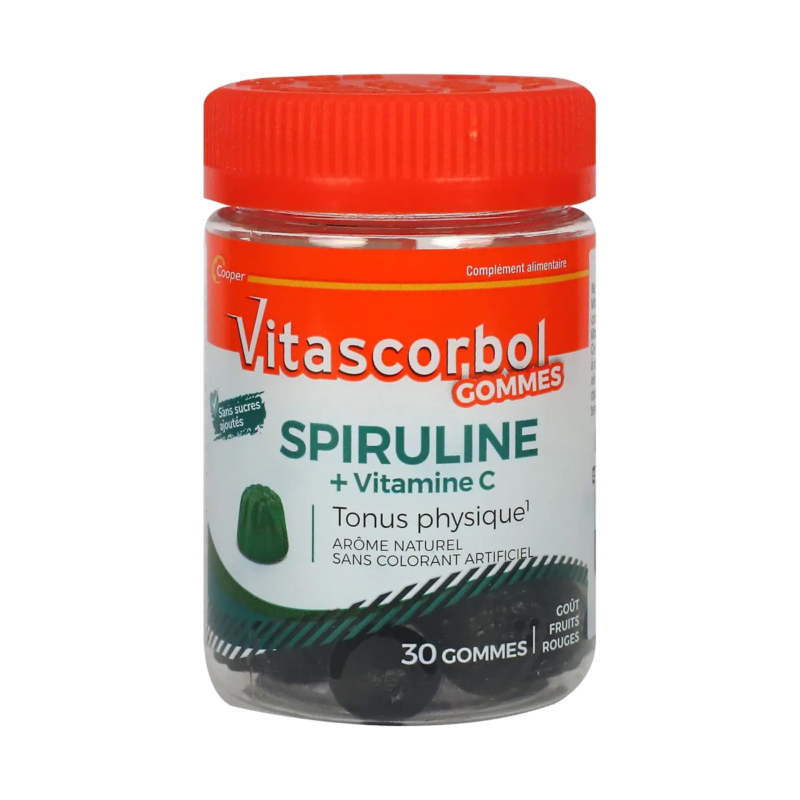 vitascorbol gommes spiruline + vitamine c 30 gommes 90 g