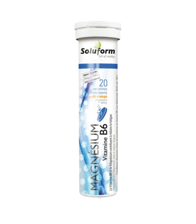 soluform magnesium vitamine b6 20 comprimes effervescents