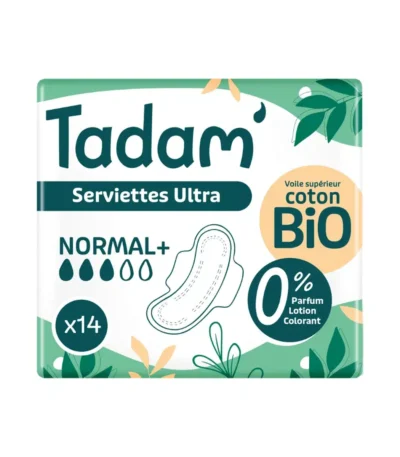 tadam' serviettes ultra normal+ x14