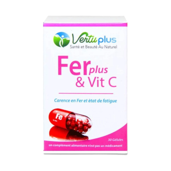 vertu plus fer plus et vitamine c 30 gelules